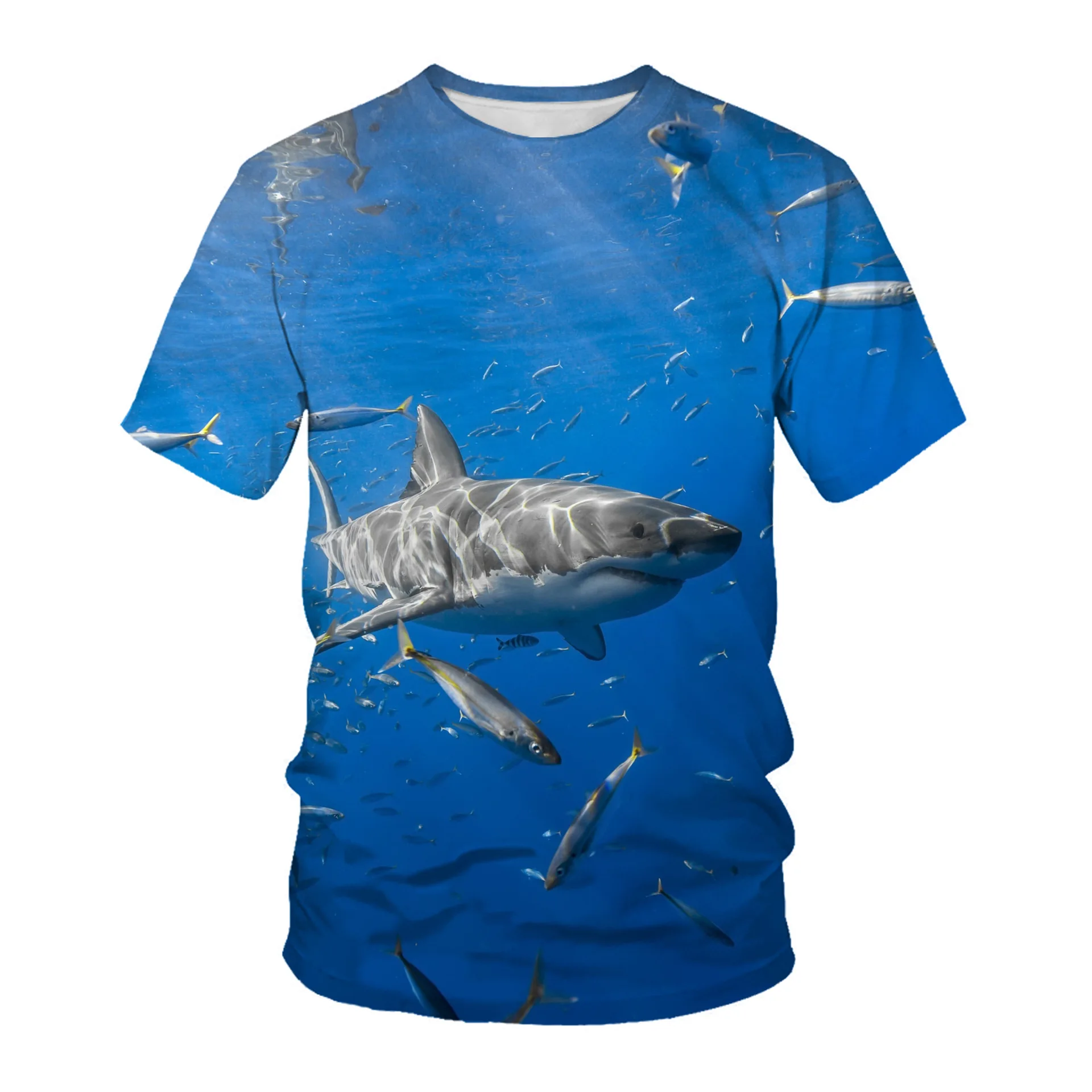

Summer Shark 3D Print T-shirt Fashion Men O-Neck Casual Short Sleeve T Shirts Oversized Harajuku Streetwear Male Kids Tees Tops