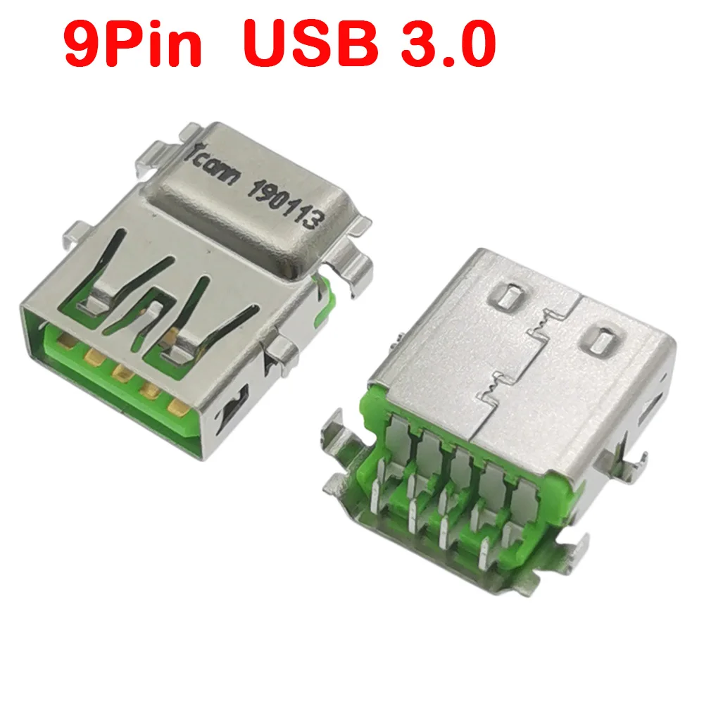 5pcs Usb 3.0 Type A Standard Port Female Solder Jacks Connector PCB Socket For Laptop Motherboard USB3.0 Interface