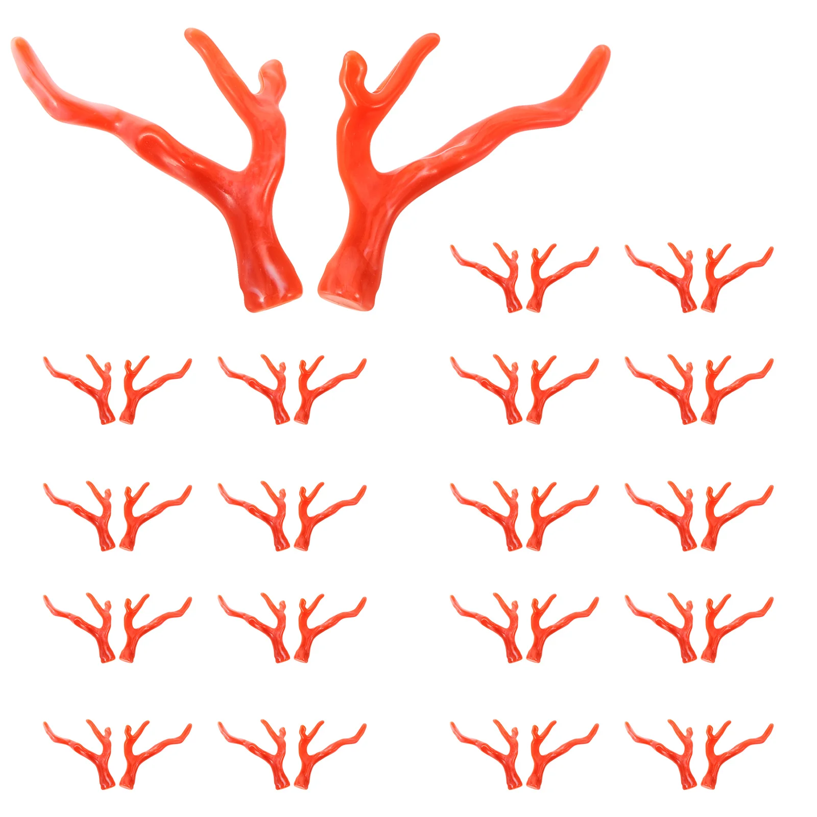 

50 Pcs Deer Antlers Hair Accessories Transparent Matte White DIY Craft Embellishment Reindeer Antler Decorations Christmas Theme