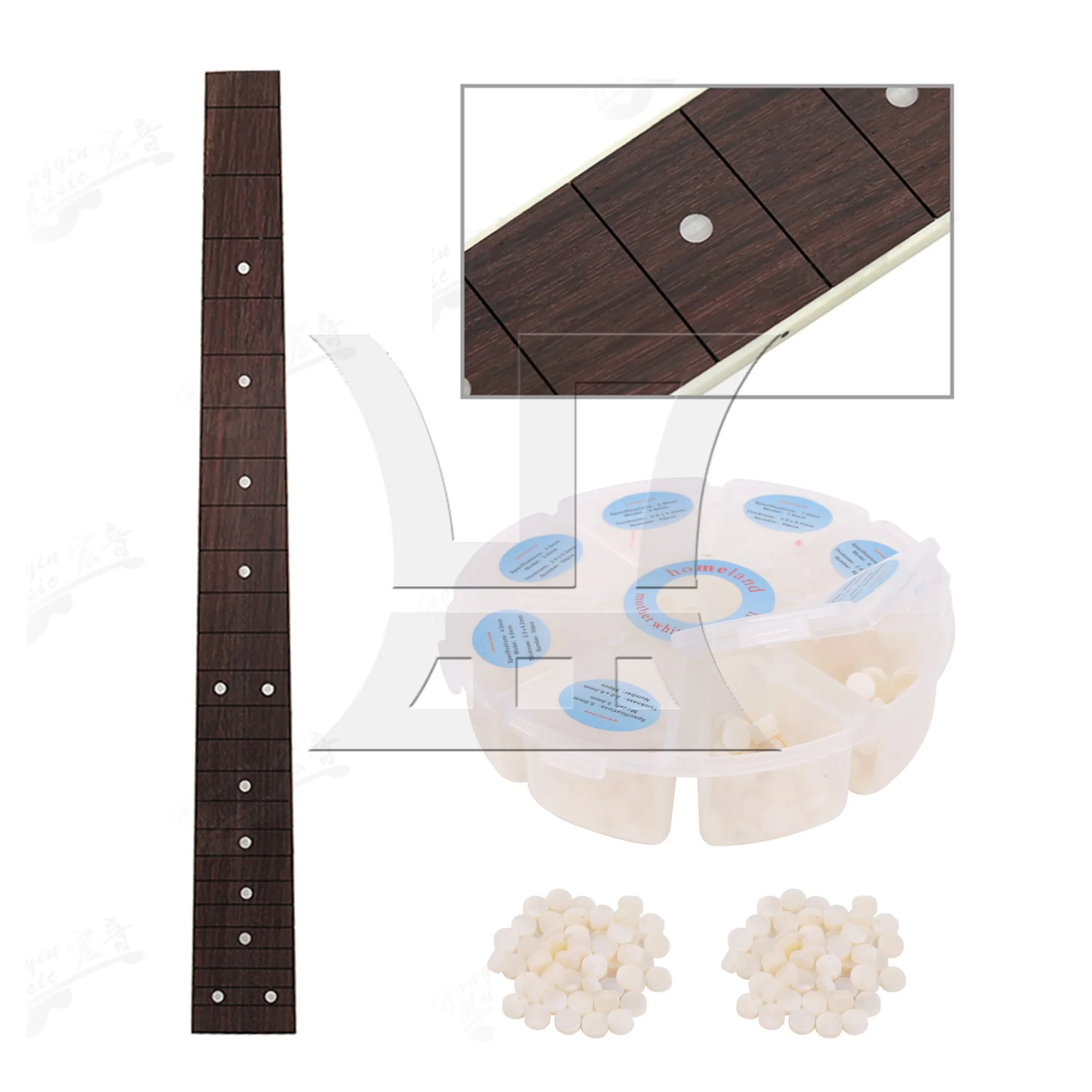 

YIBUY 400 Pieces Shell Inlay Fingerboard Fretboard Dots for Guitar Bass Parts White