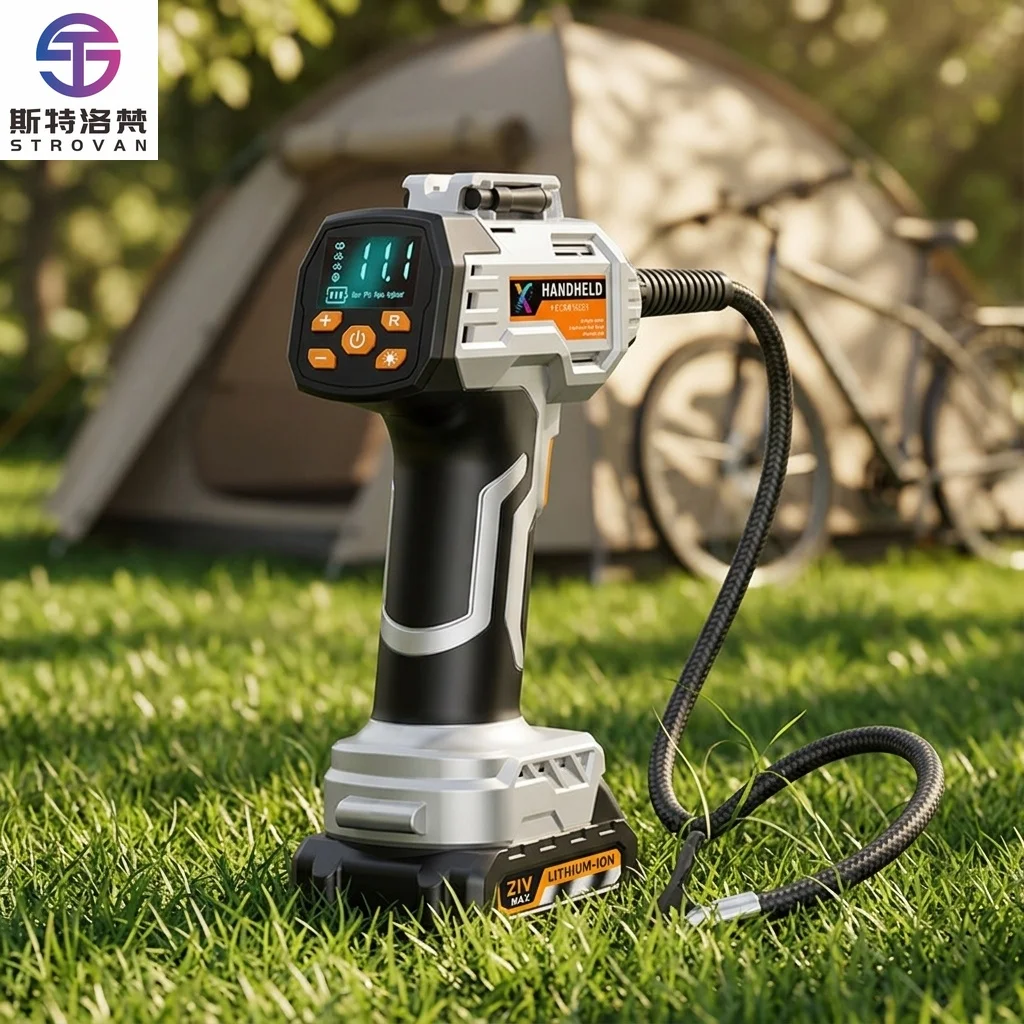 Car Emergency Air Compressor 12V DC Portable Tyre Inflator with Digital Gauge Low‑Noise Tire Pump