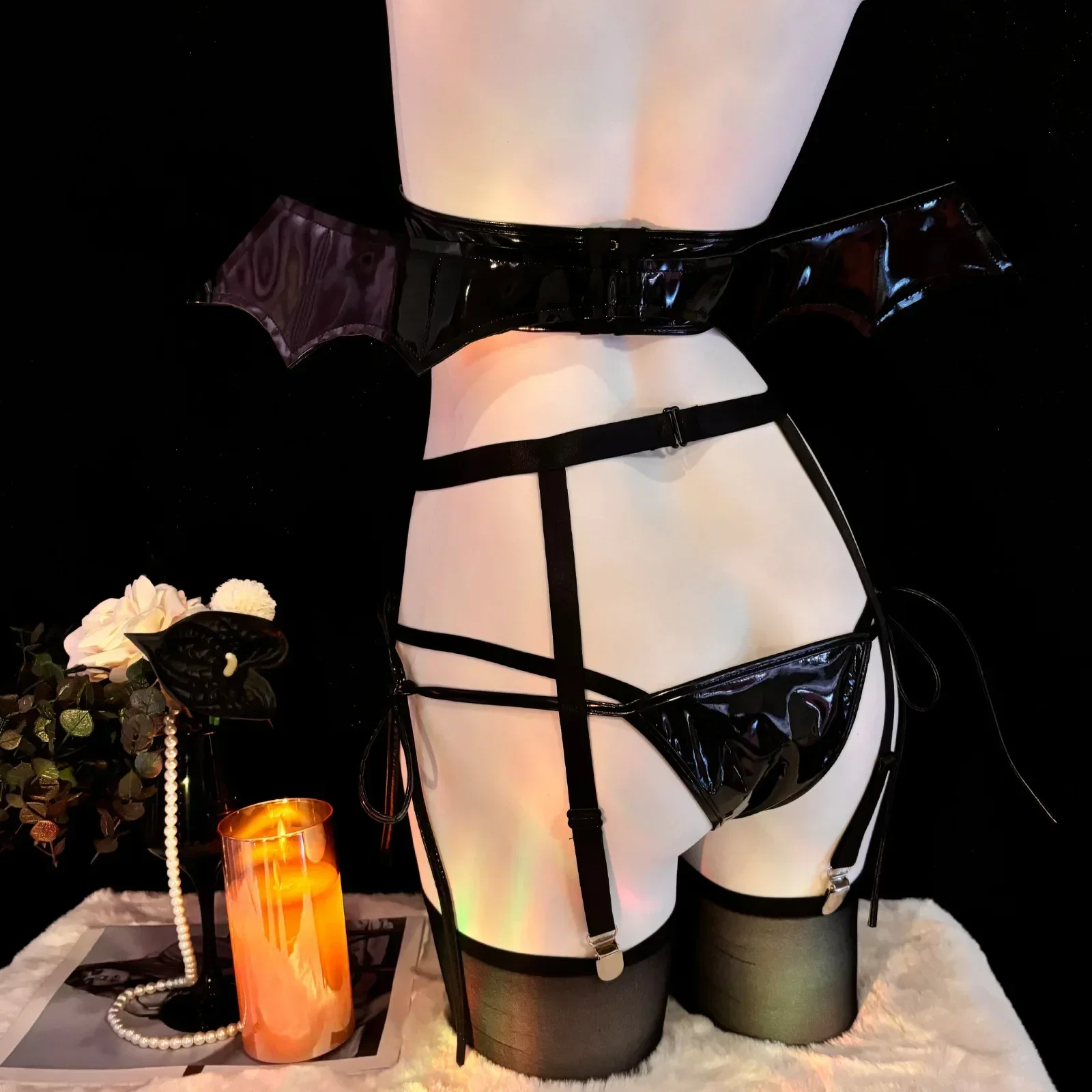 أنيمي لعبة شيطان المملكة الشيطان ليتل قزم الملابس هالوين موحدة مقنعين القرن عباءة ملابس تأثيري حلي