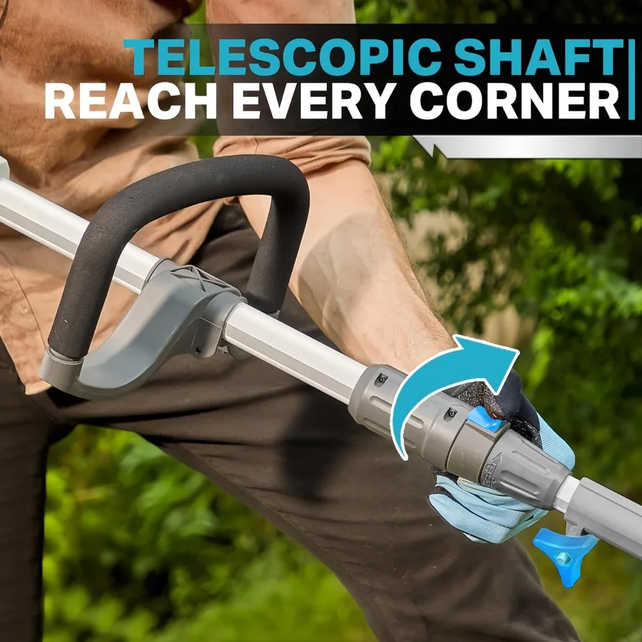 17 ماكينة تشذيب سلسلة لاسلكية مع بطارية ليثيوم 40 فولت وشاحن سريع لبطارية عالية السعة 4.0 أمبير في الساعة تتضمن خط 0.095 لـ Efficie