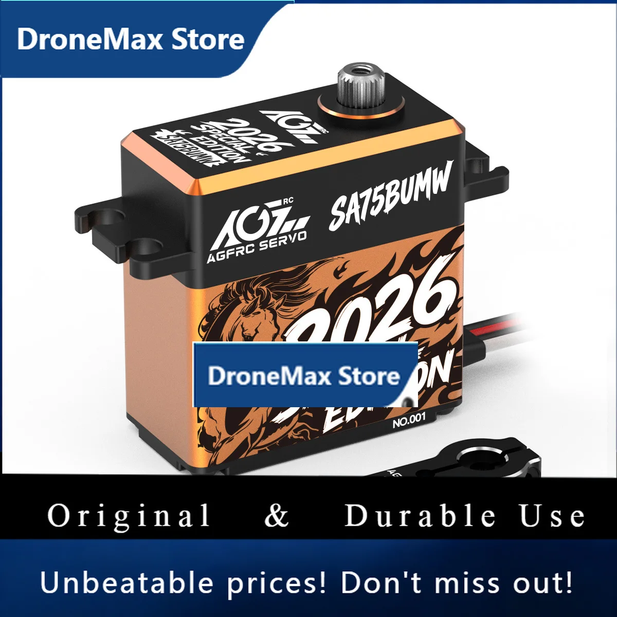 DroMaAGFRC SA75BUMW Special 62KG Super Torque 4S 16.8V HV Programmable Waterproof RC Servo For 1/8 1/10 RC Car Crawler
