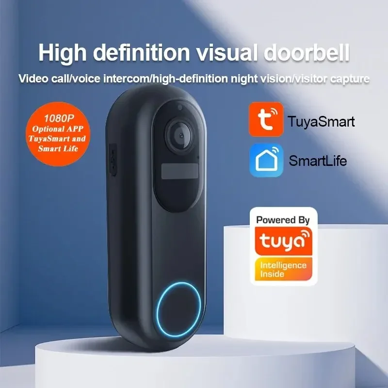 Tuyaสมาร์ทวิดีโอDoorbellประตูไร้สายBellกันน้ําNight Visionสมาร์ทโฮมวิดีโอIntercomกล้องHome Security Protection