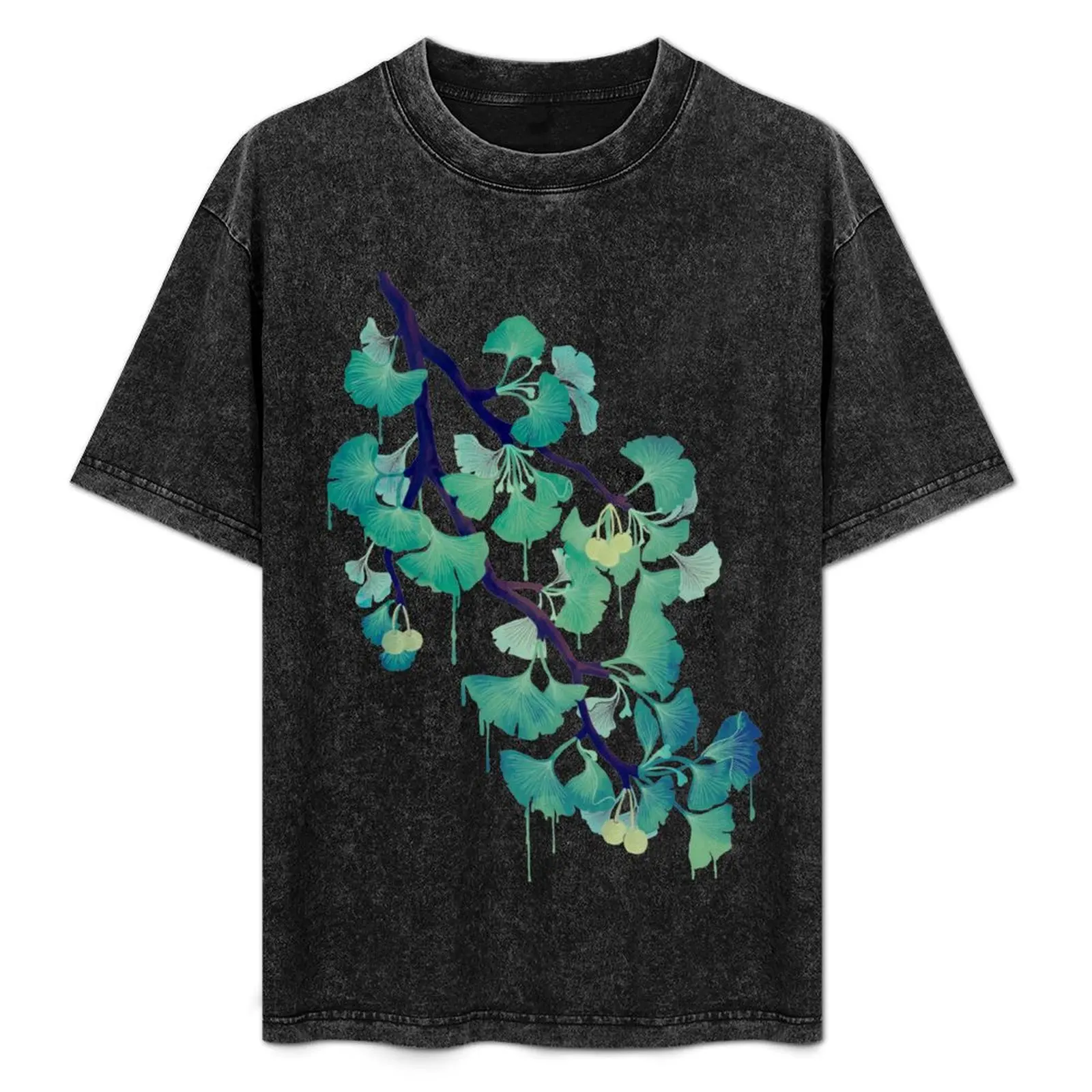 

O Ginkgo (in Green) T-Shirt Big Size Loose Fit Tee Shirt