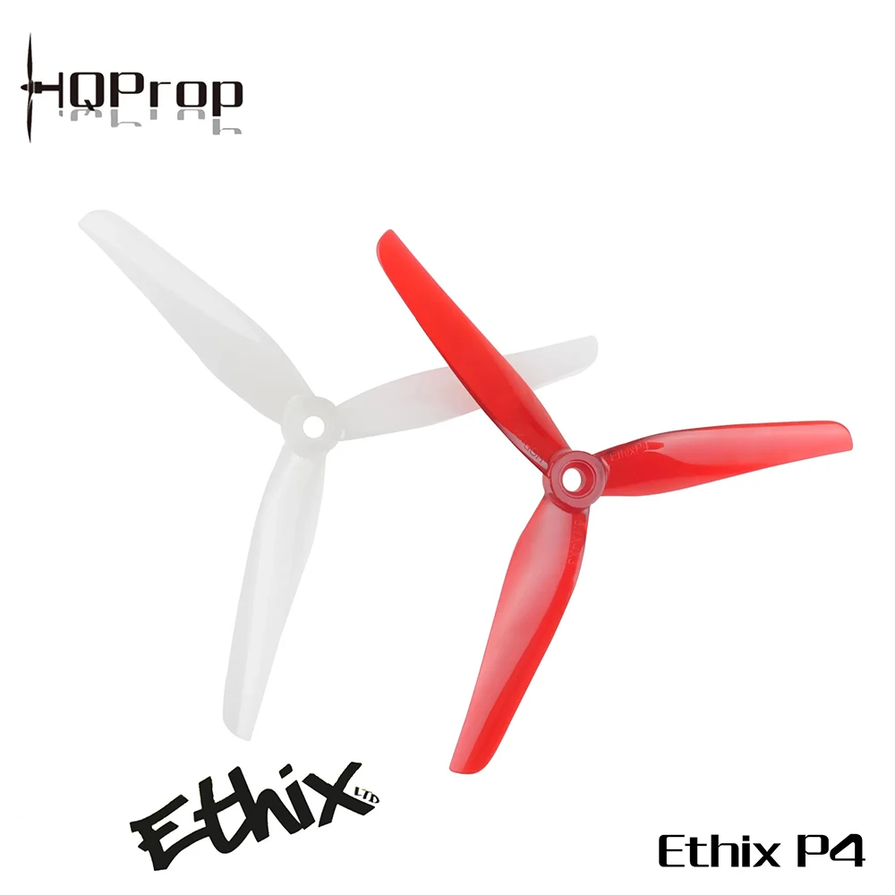 8Pairs HQPROP Ethix P4 5140 Propeller 5.1inch 3-Blade Candy Cane Prop FreeStyle FPV For RC DIY Racing Drone