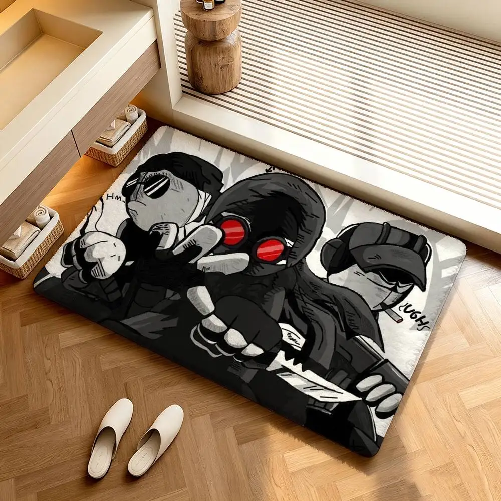 Deimos J Sanford Madness Combat  Shower Room Absorbent Small Floor Mat Soft Comfortable Decorative Foot Mat