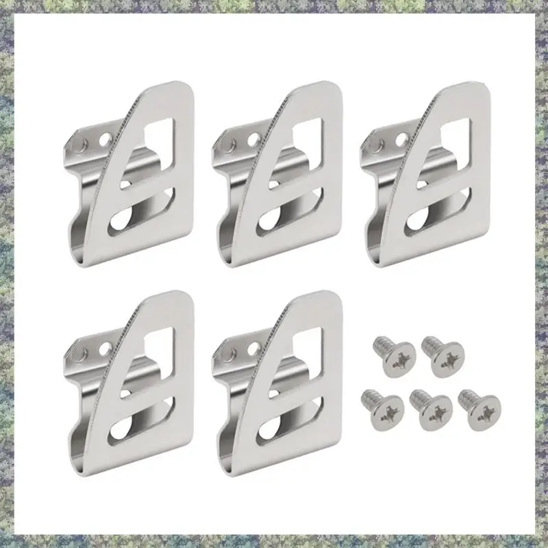 

WON 5Pcs Resistance Electric Drill Belt Clip Replacement Hooks Tool Holder Impact Drills Tool Belt Holder Clip