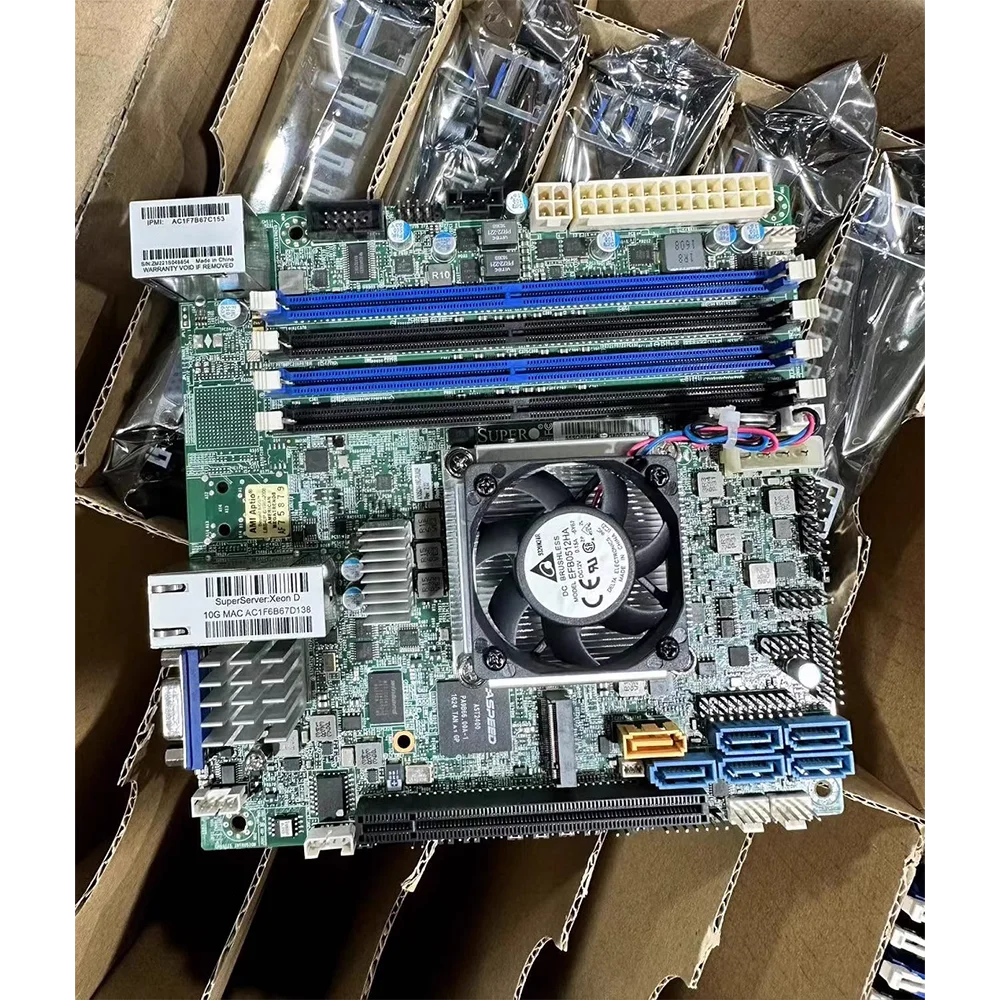 

ITX DDR4 128GB XEON D1581 NAS Server Motherboard Original For Supermicro X10SDV-16C-TLN2F