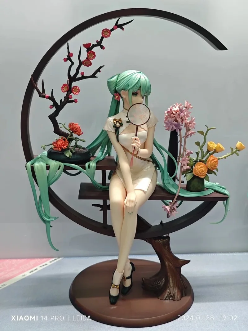 Hot Sale 25cm Hatsune Miku Anime Figure Cheongsam Miku Ancient Customs Statue Pvc Figurine Collectible Model Toys Birthday Gifts