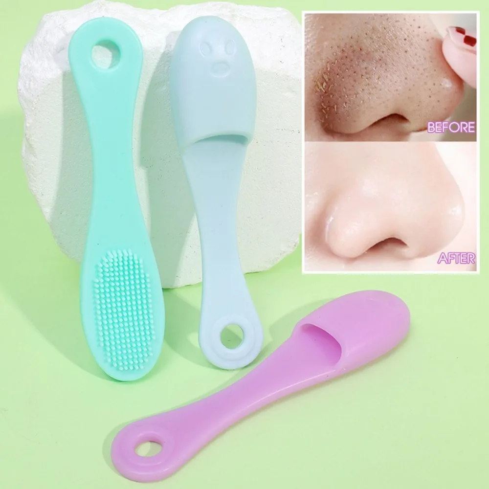 Facial Scrub Massager Pad Nose Blackhead Mini Facial Cleanser Brush Exfoliating Silicone Face Pore Wash Brush