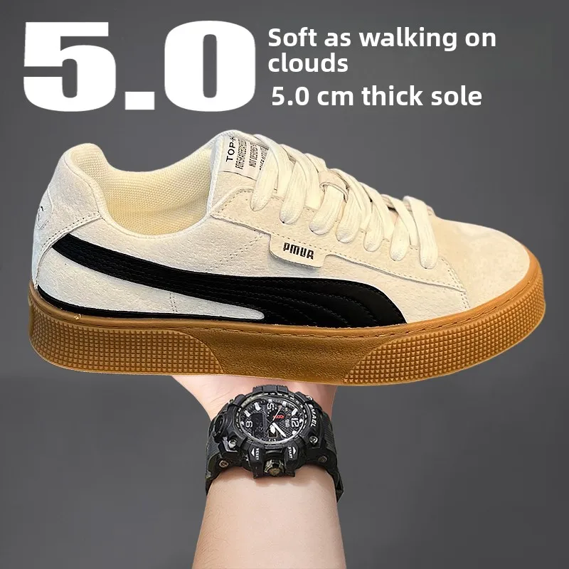 メンズカジュアルスポーツシューズ-2026年春新作-厚底万能シューズ-学生スポーツシューズ-快適メッシュ