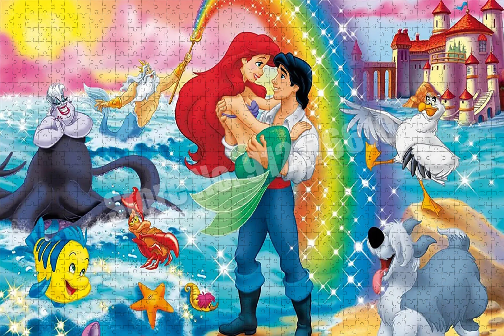 1000 Piece Little Mermaid Jigsaw Puzzle Disney Princess Diy Jigsaw Puzzle Creativity Imagine Toys Magic Puzzles Patience Toys