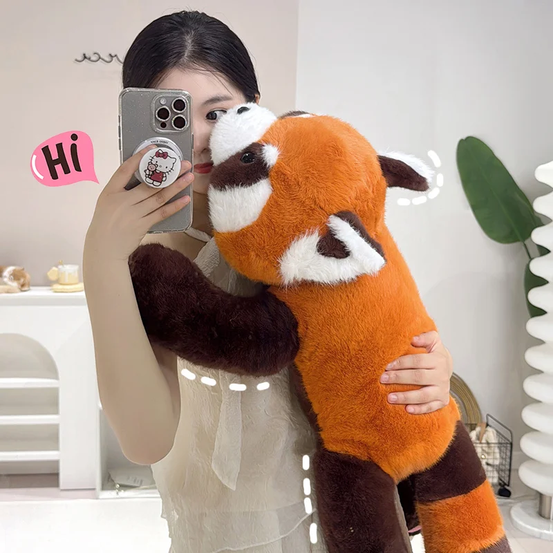 50/60/80cm Simulation High Quality Kawaii Raccoon Plush Doll Pillow Cute Red Panda Plush Toy Home Decor Gift For Boys And Girls