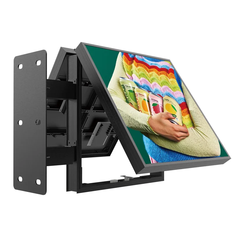 شاشة LED مثبتة على الحائط في الهواء الطلق P2.5 P4 نموذج ملصق رقمي عرض إعلاني الطوطم الحديث للمساحة الخارجية #3