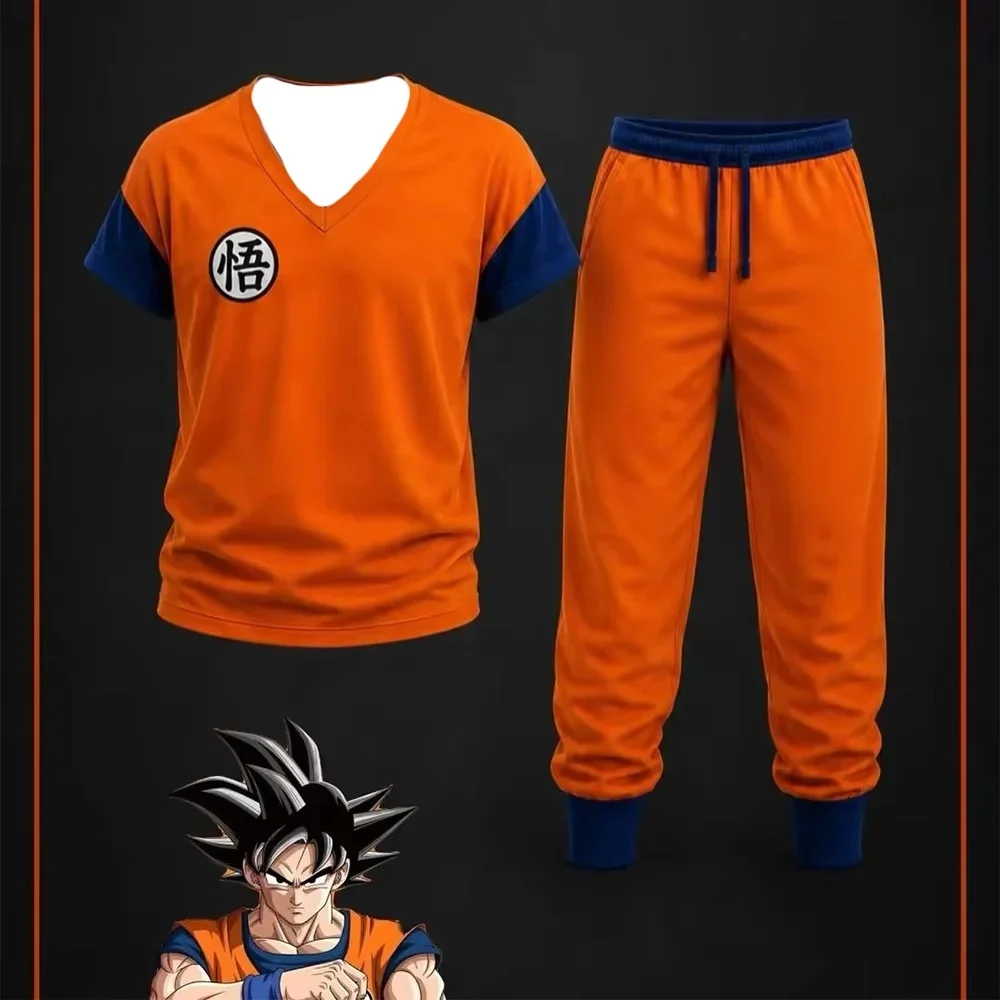 Neues Dragon Ball Son Goku Cosplay 3D Hoodie und Hosen-Set für Herren und Damen, lässiges Sport-Set, Oversized, schnelltrocknend, passend für die ganze Familie – Detail 3
