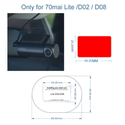 Dla 70mai kamera na deskę rozdzielczą Lite D02 D05 D08 3M Film i naklejki statyczne, nadaje się do 70mai PRO D02 D08 3M uchwyt na film