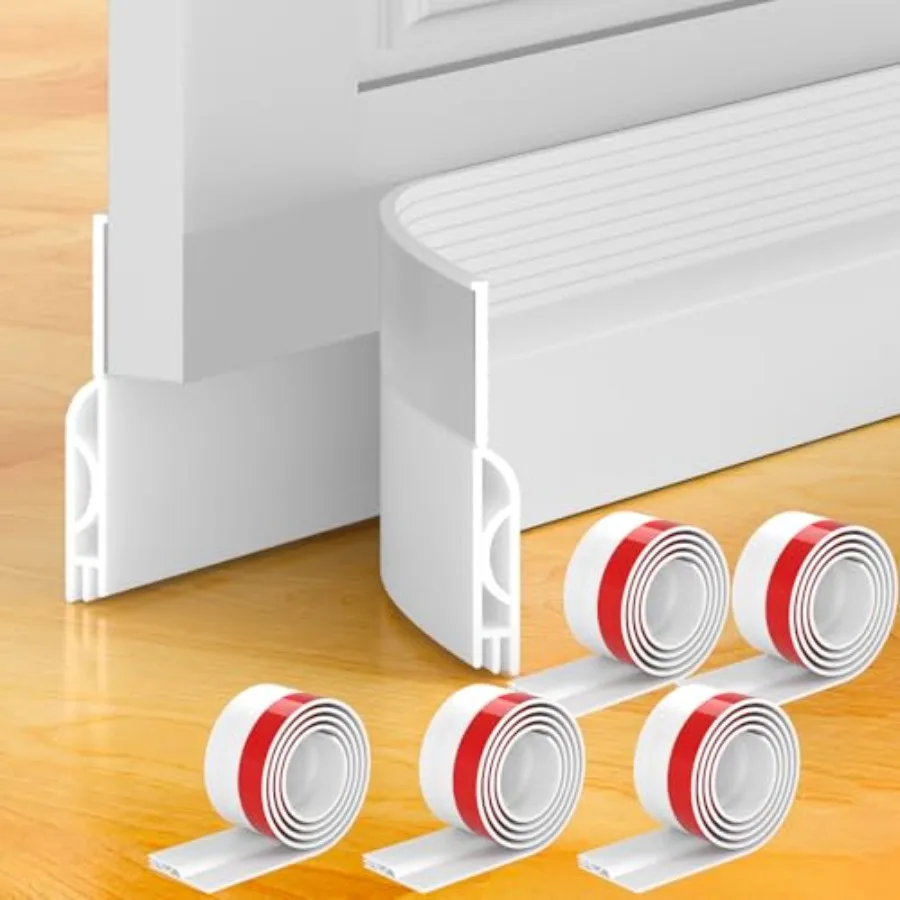 

5Pack Door Draft Stopper, Door Sweep for Bottom of Door, Weather Stripping Door Seal Gap Filler Bottom Noise Soundproof Cold Ai