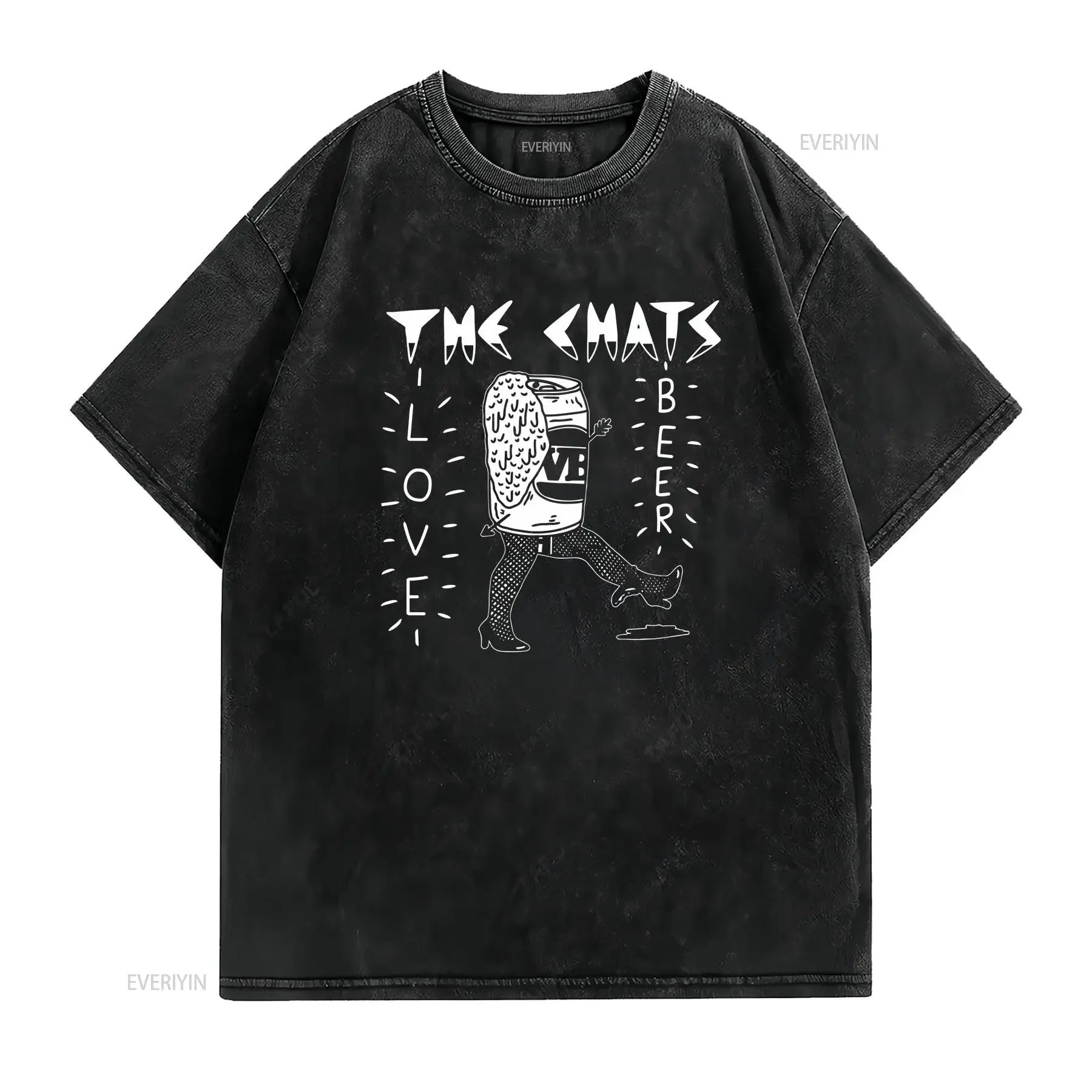 The Chats Band Tour Black Cotton All Size To 4XL T Shirt vintage Washed streetwear Soft Versatile Slightly Unisex Breathable