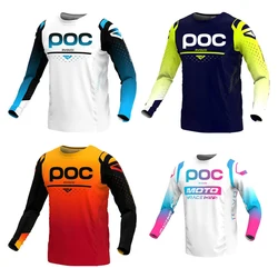 Rvouei Poc Cross Country Mountain Bike Jersey Short Sleeve Downhill T Shirt MTB Shirt Offroad MX Enduro Bicycle Jersey Motocross