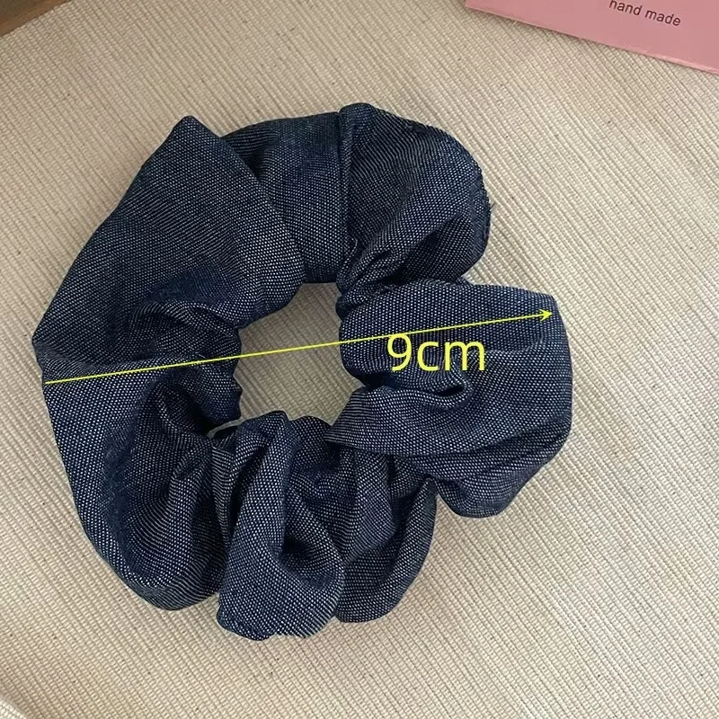 New Scrunchies for Hair Denim Style Chic Girls Hairties Hair Accessories for Women Elastic Rubber Bands