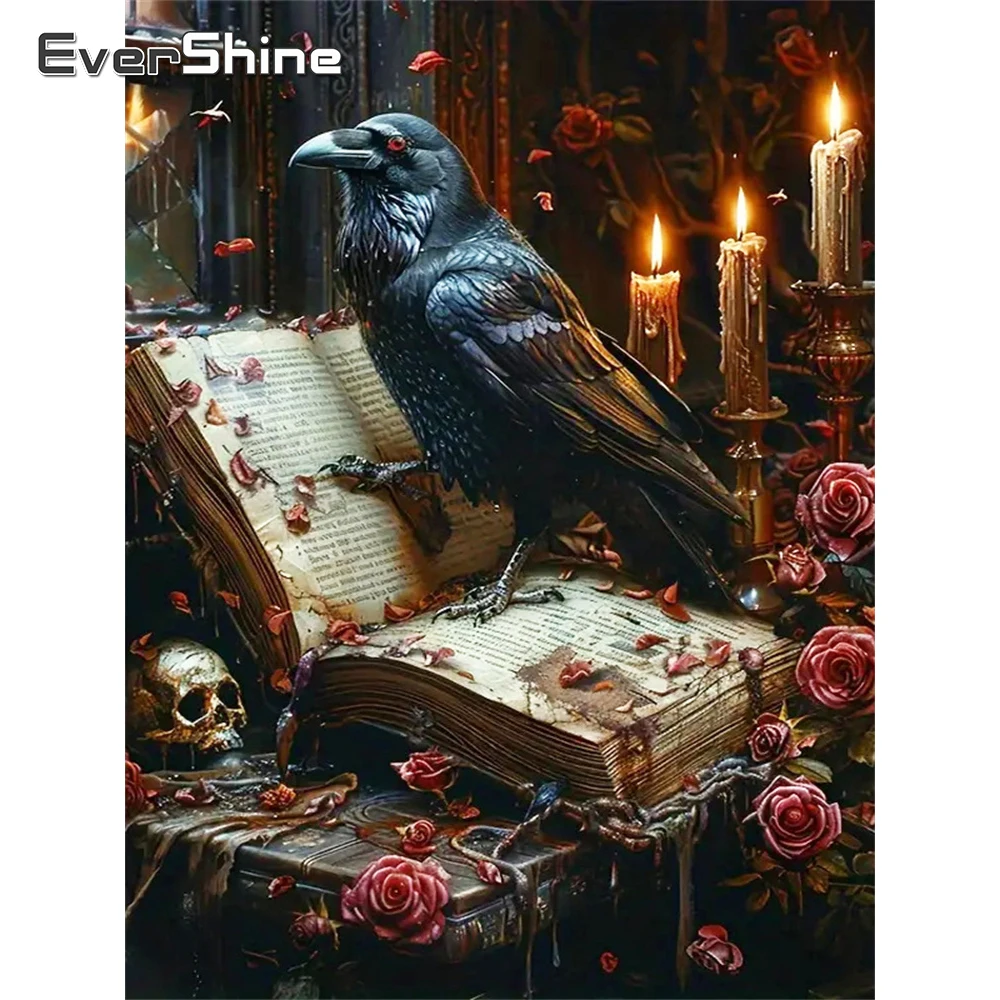 Evershine Neue Ankunft Diamant Stickerei Krähe Mosaik Vogel Tier DIY Acryl Handwerk Liefert Diamant Malerei Buch Dekor für Zuhause