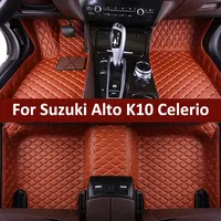 Custom Car Floor Mats For Suzuki Alto K10 Celerio 2018-2022 Years Auto Carpets Foot Coche Accessories