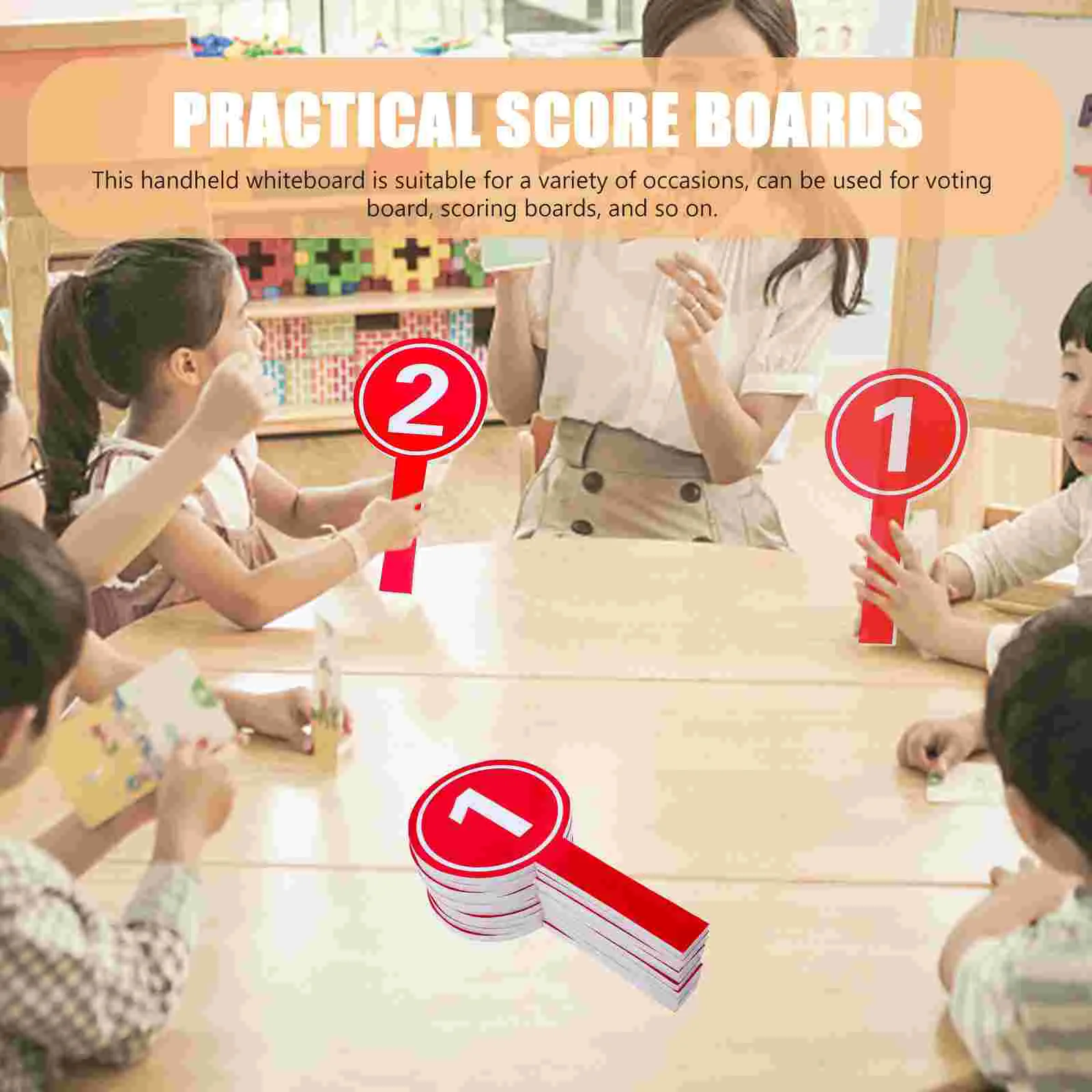 10Pcs Multi-use Scoreboards Scoring Boards Score Paddles Handheld Number Paddles Score Boards Practical Handle Score Paddles