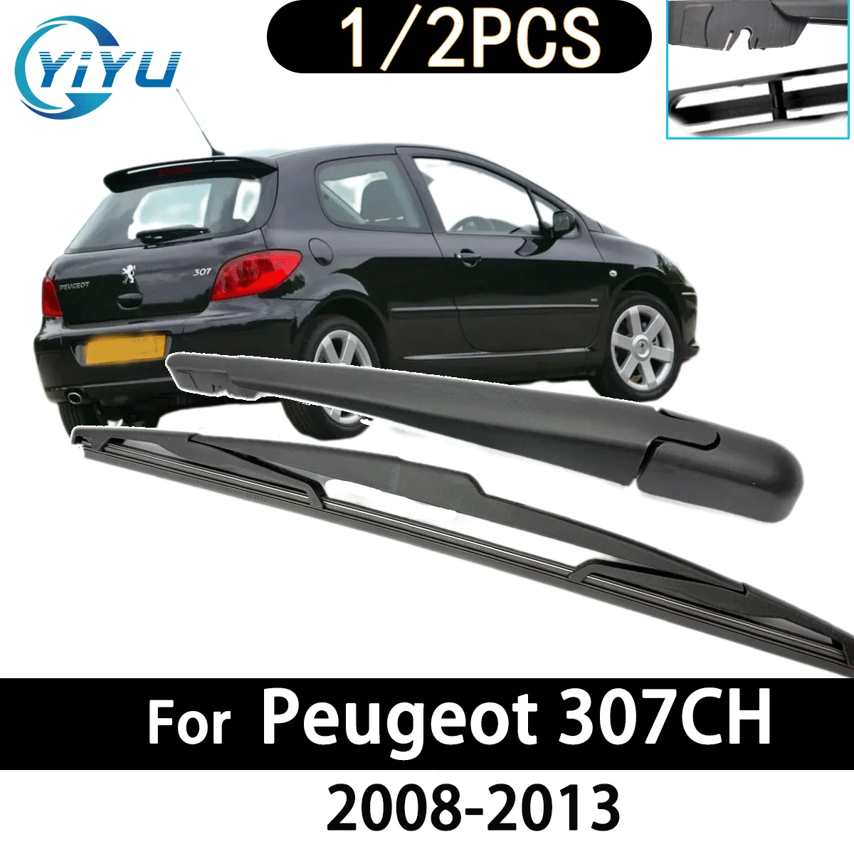 1/2PCS Auto Heckscheibe Wischerarm Wischerblatt für Peugeot 307 2008-2013 Auto Zubehör Zubehör
