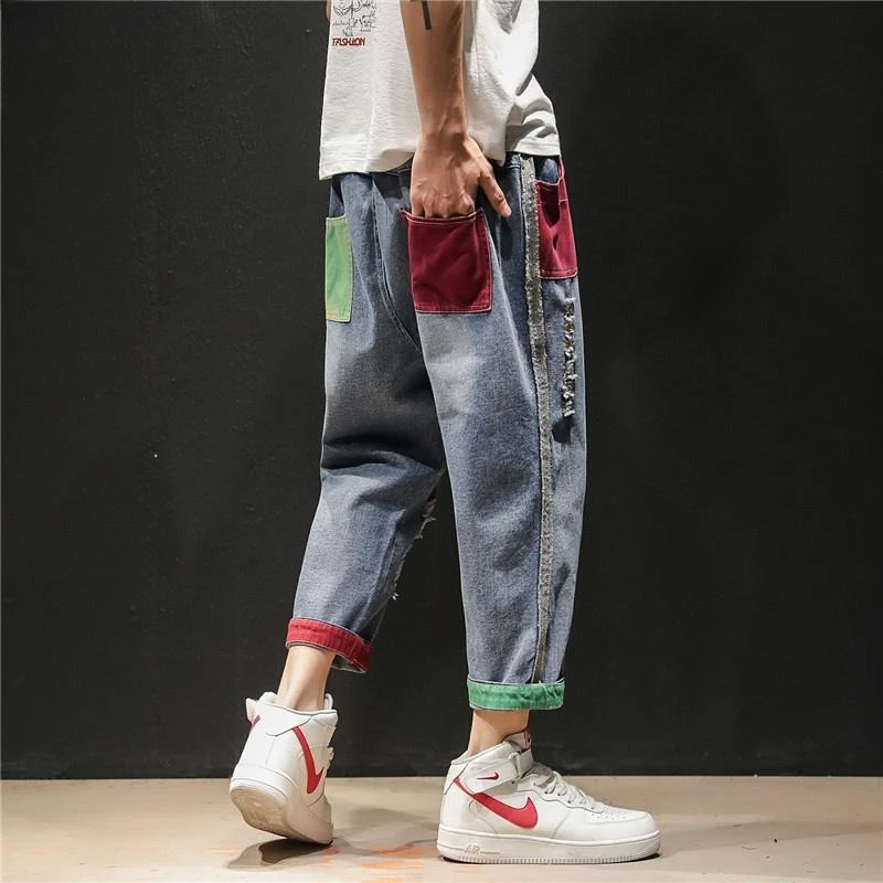 

Oversize Trousers Jeans for Men Stylish 2025 Plus Big Size Trend Cheap Retro Classic Soft High Quality Cropped Man Cowboy Pants