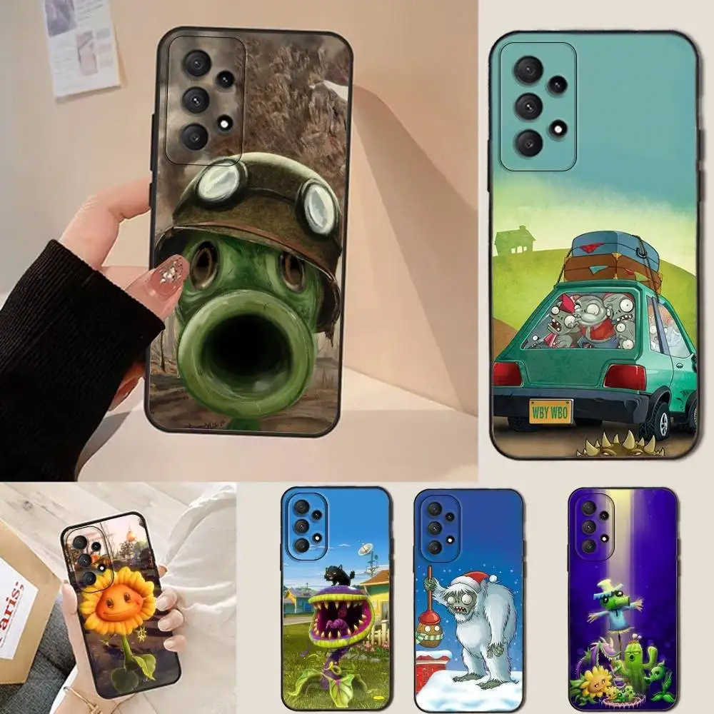 

Plants vs Game Z-Zombies Phone Case For Samsung Galaxy A13,A21s,A22,A31,A32,A52,A53,A71,A80,Soft Black Shell