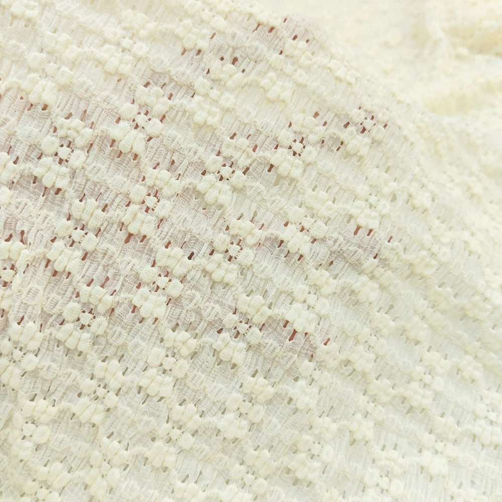 Beige Lace Pom Pom Newborn Photography Wrap Blanket Soft Bubble Lace Swaddle Prop for Professional Studio Baby Photos image 4