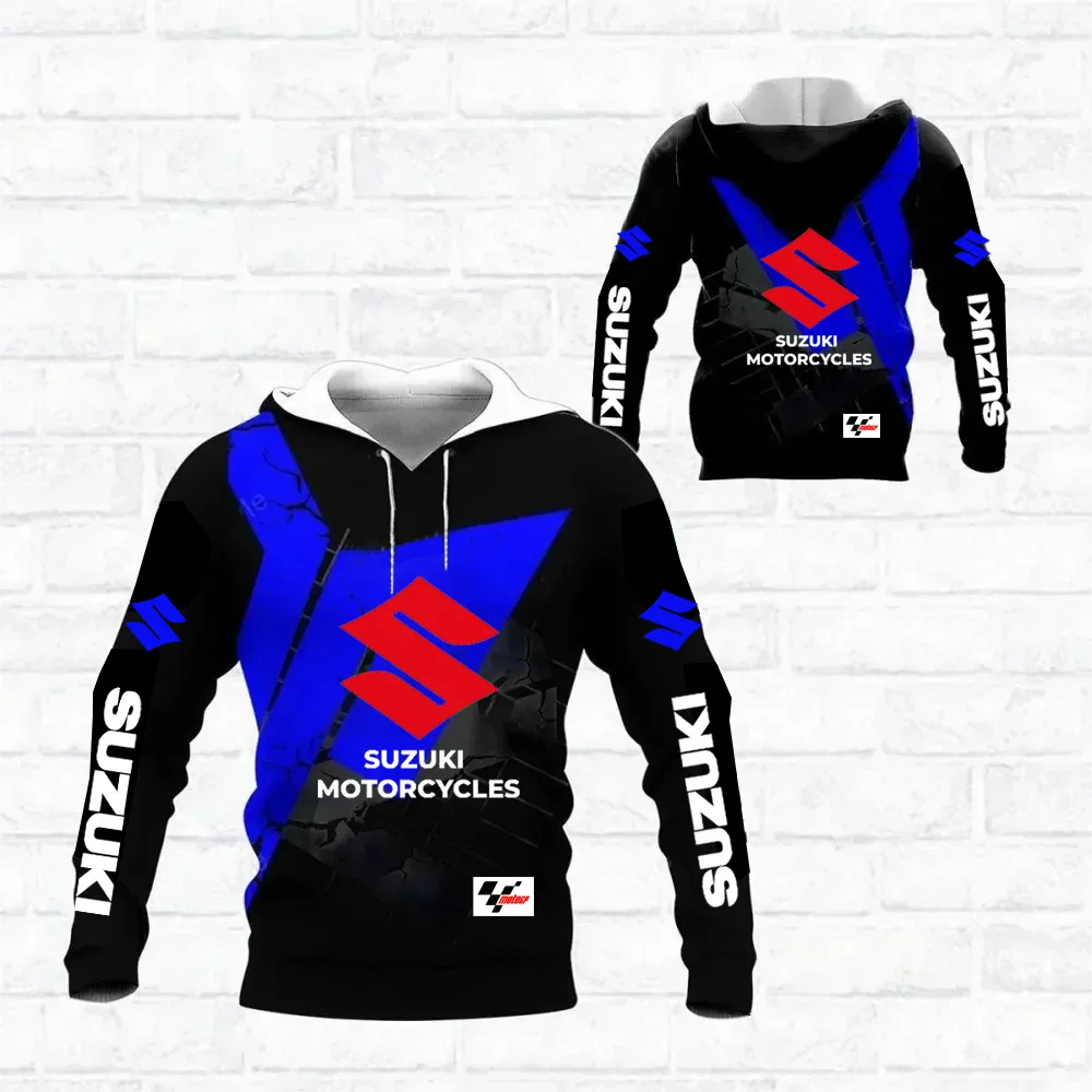 سترة بغطاء للرأس للرجال من سوزوكي، سويت شيرت رياضي للسباق في الهواء الطلق، سترة دراجة نارية، سترة عصرية مطبوعة ثلاثية الأبعاد، ملابس رجالية #5