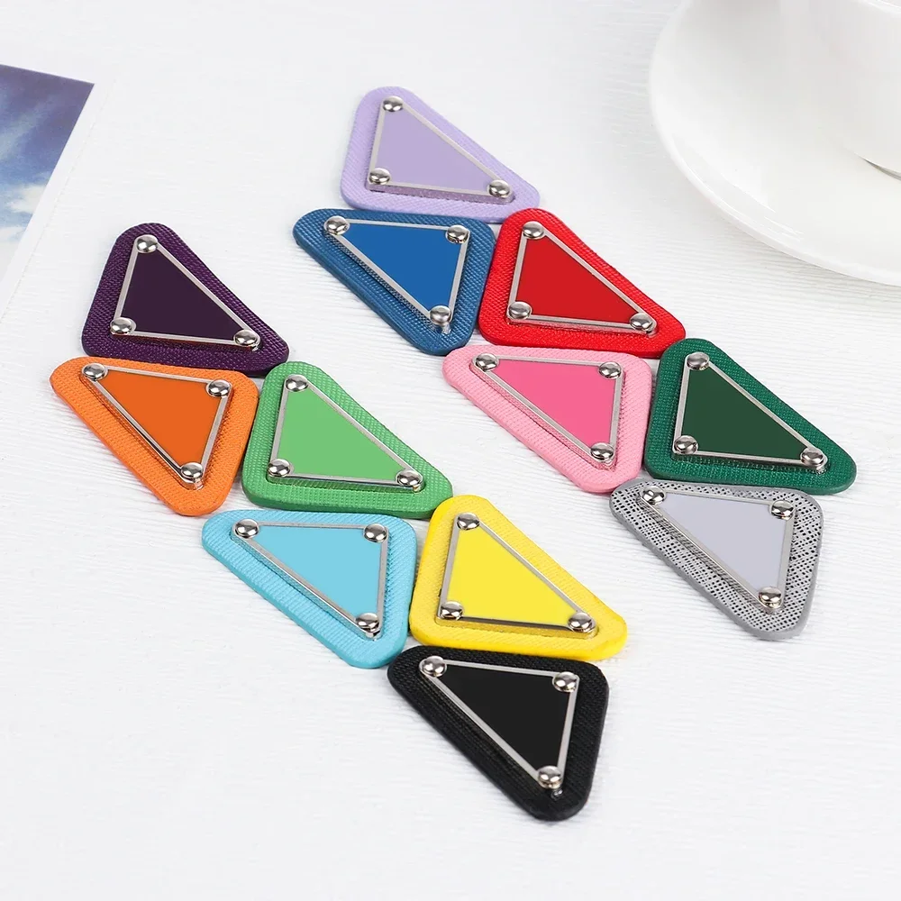 DIY Embroidery Stickers Brand Triangular Sew Patches for Clothing Appliques Brand Logo Sequin Patch Badge on Hat Package