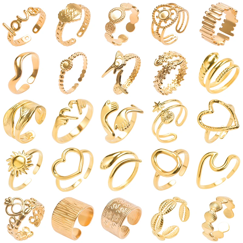 Bague de Mariage avec Couronne Royale Réglable pour Homme et Femme, Soleil, Salle, Marine, Coquillages, Amour pour Toujours, Bijoux de Doigt