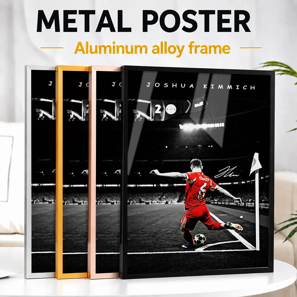 Joshua Kimmich Corner Kick Metal Poster With Aluminum Alloy Frame Personalized Photo Energetic Motion Style Wall Art For Study