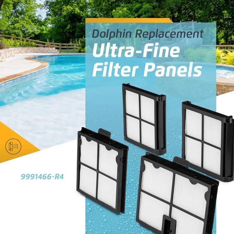 Ultra-Fine Filter 9991466-R4 Replace For Dolphin Robotic Pool Cleaners Active 10, Active 15, Advantage, Cayman, E10