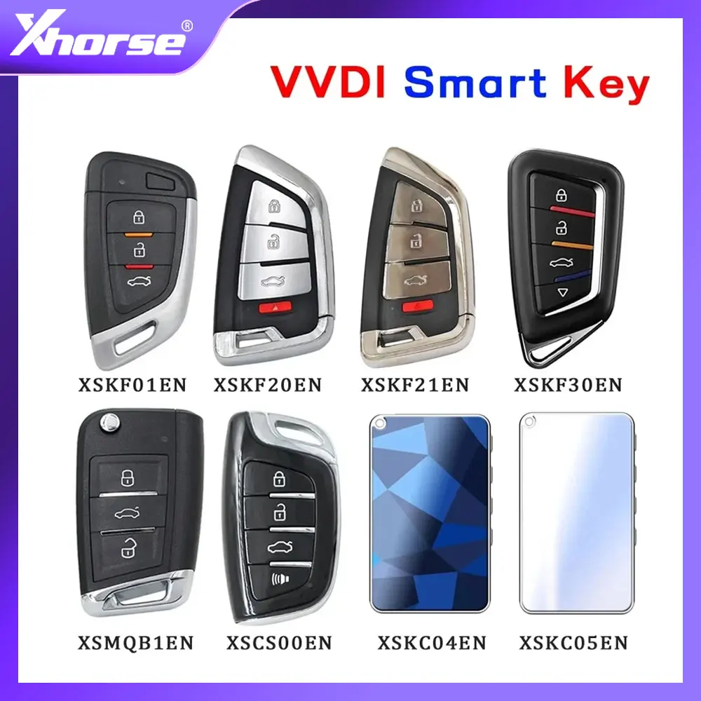 

XRNKEYXHORSE VVDI Smart Keyless Go Proximity Remote Key PN: XSKF01EN/XSKF20EN/XSKF21EN/XSMQB1EN/XSCS00EN/XSKF30E/XSKC04EN/XSKC05