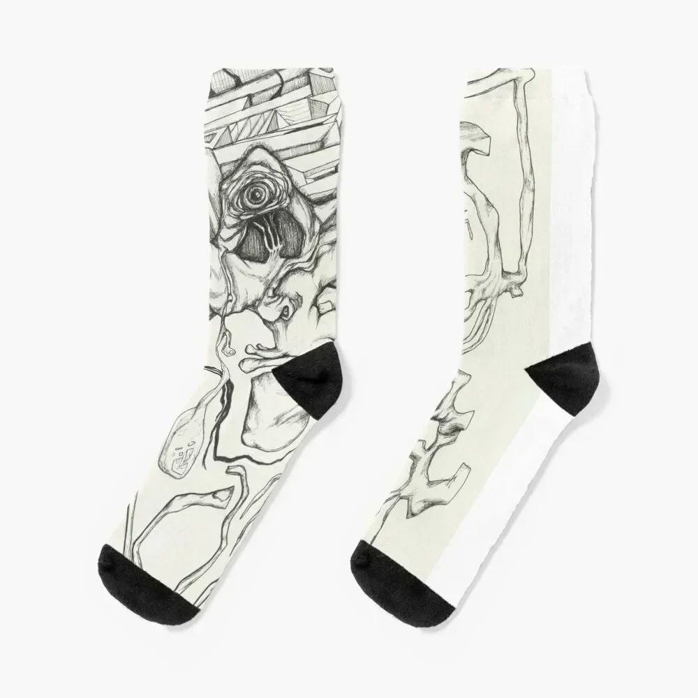 

Do I exist Socks bright garter designer new year hiphop Socks Men Women's
