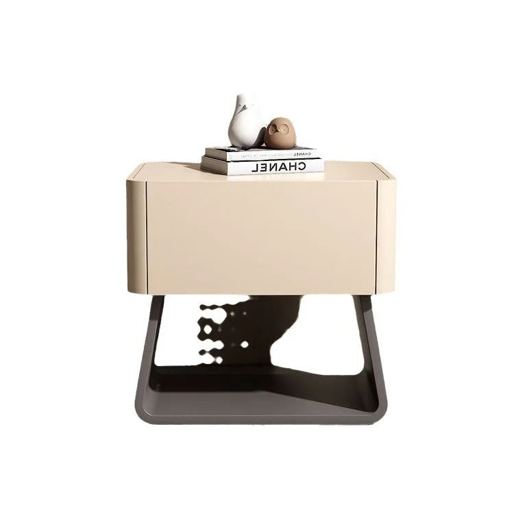 

jkItalian Creative Modern Simple Solid Wood Paint Art Storage Nightstand Bedroom Furniture￥