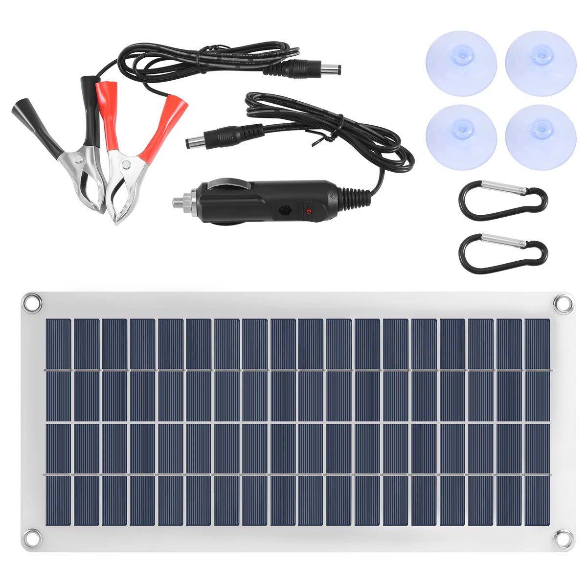 15W Solar Panel 12-18V Solar Cell Solar Panel for Phone RV Car MP3 PAD Charger Outdoor Battery Supply B