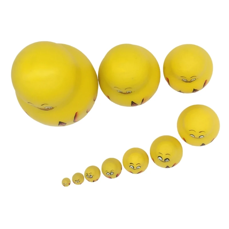 Bonecas de pato para crianças, pintado à mão russo Matryoshka Toy, Acessórios de mesa, Decoração do lar, Conjunto de 10