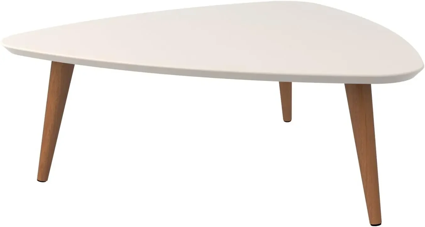 Utopia-Table basse triangulaire basse, blanc cassé