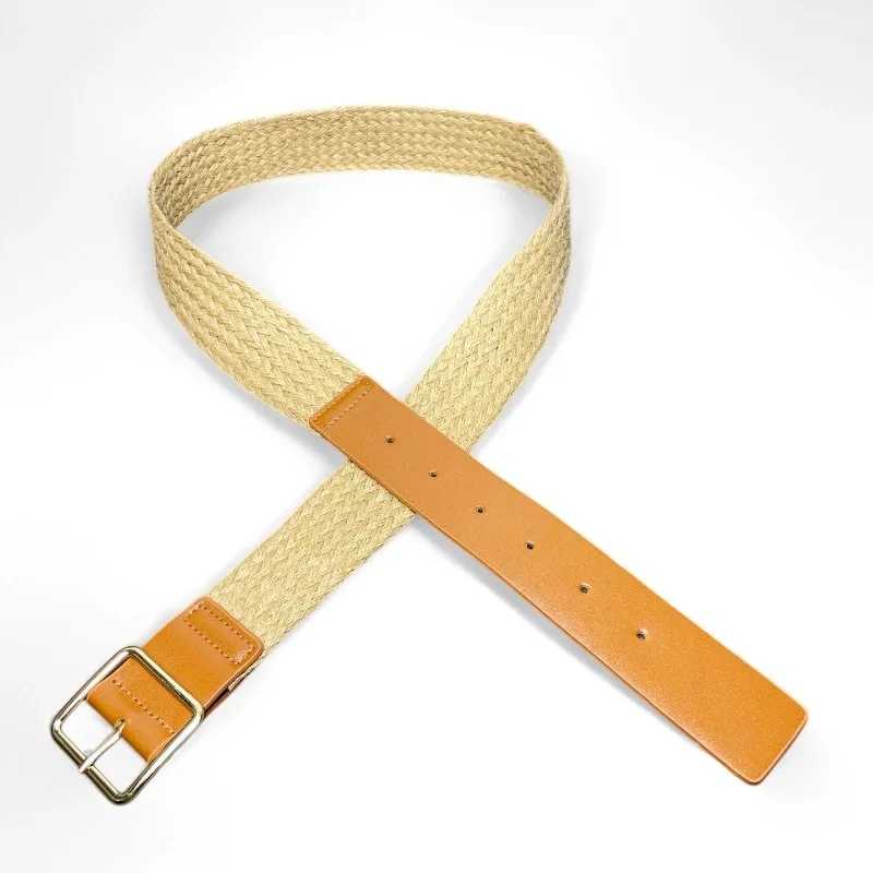 New Arrival Fashionable Retro-Style Braided Hemp Rope Belt Summer Vacation-Inspired Niche Women’s Dress Casual Decorative Belt