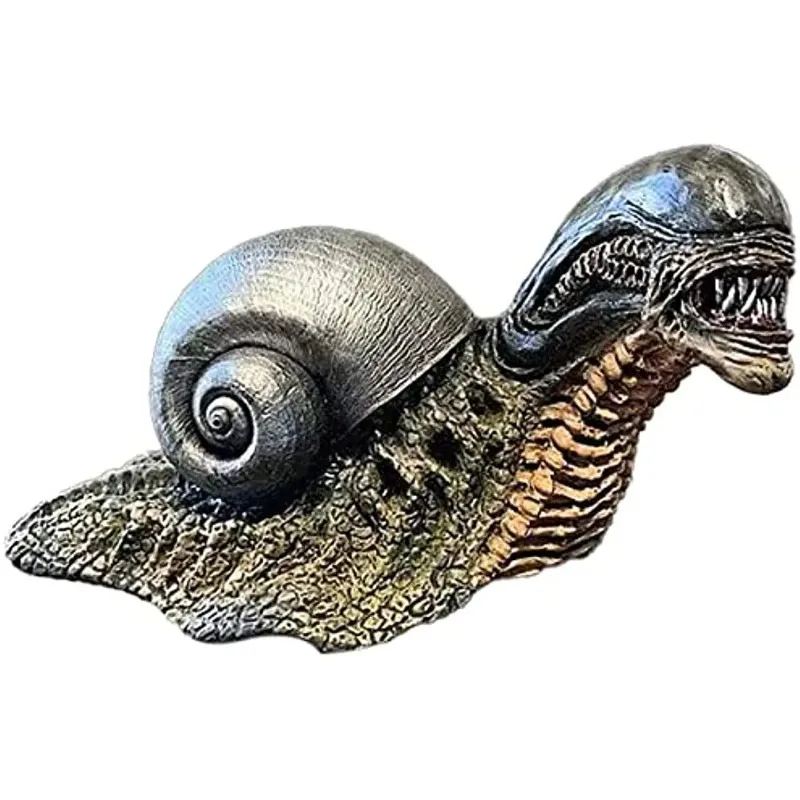 Variation Snail Statue, Resin Evil Snail Sculpture Alien Lover\'s New Favorite Home Office Decoration Garden Outdoor Decoration