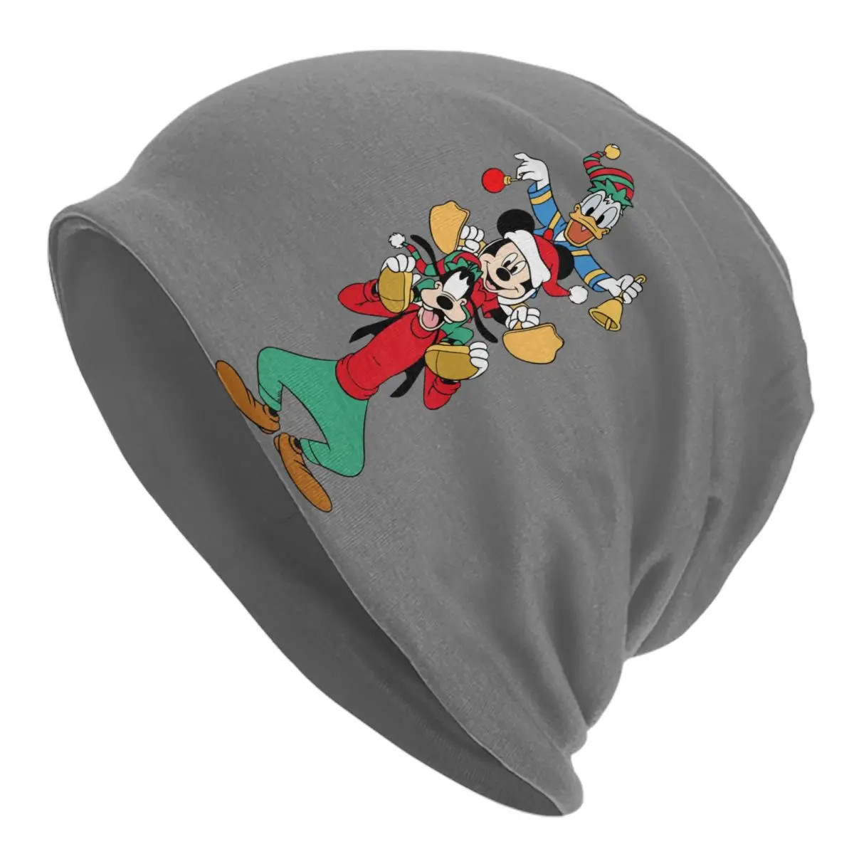 Custom Christmas Goofy Mickey Mouse Skullies Beanies Caps For Men Women Unisex Streetwear Winter Warm Knit Hat Adult Bonnet Hats