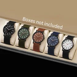 5PCS/Set Men Military Sports Watches Nylon Strap Simple Outdoor Quartz Wristwatch for Man Relogios Masculino(Without Box)