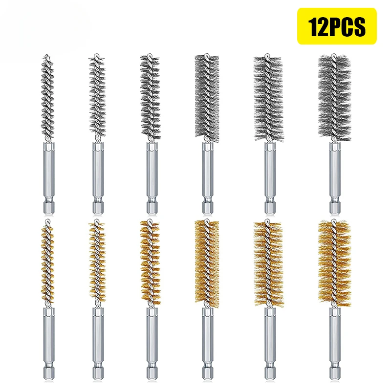 Stainless Steel Drilling Brush Twisted Wire Stainless Steel Cleaning Brushes For Electric Drill Impact Tool Cleaning