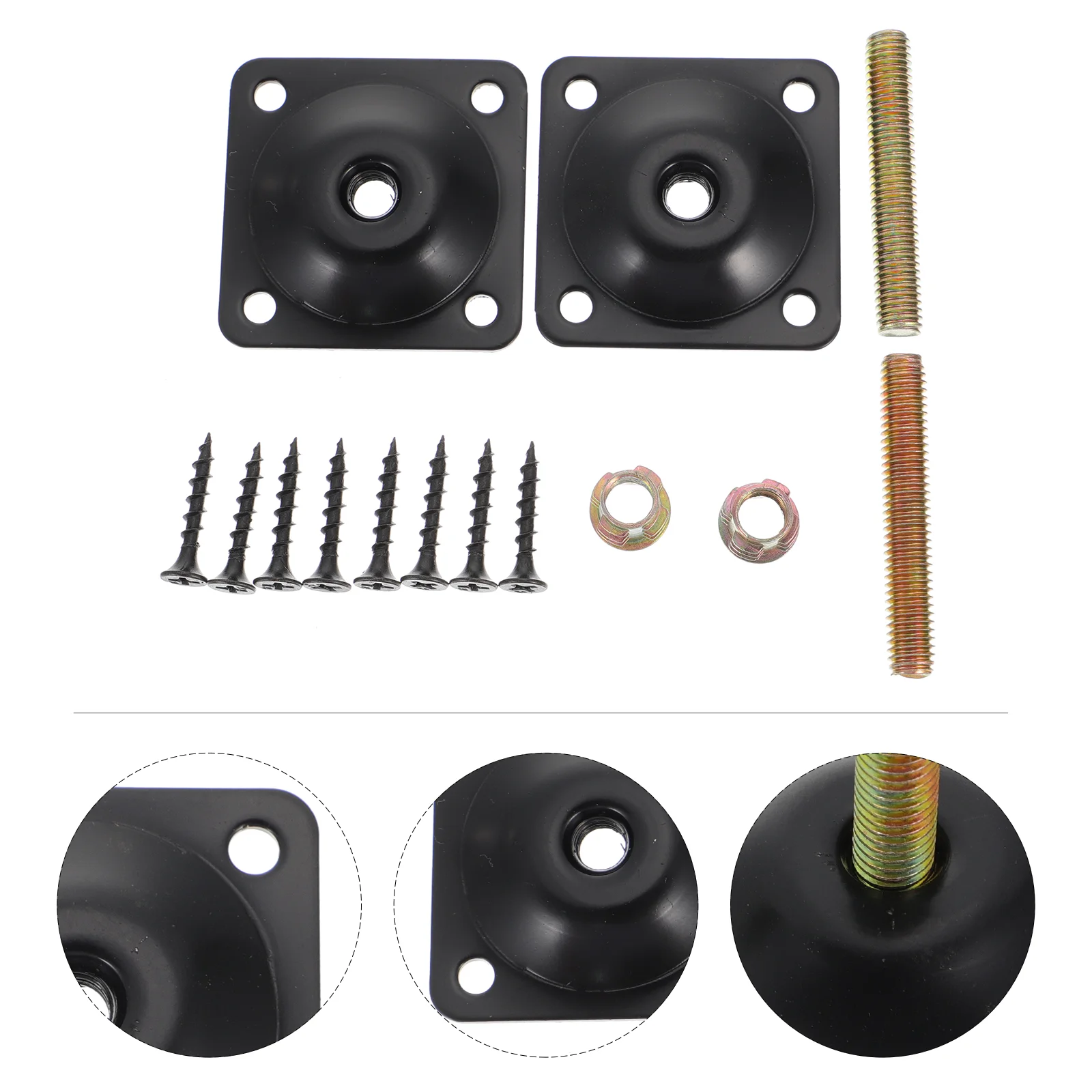 Sofa Leg Connector Iron Plate Mounting Plate Easy Install Replacement Repair Kit Furniture Protector Height Adjustable